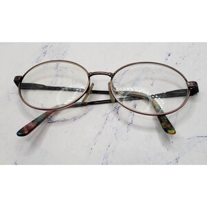Eye Q Betsy Copper Metal Oval Sunglasses Eyeglasses Vintage Frames 52-16-140